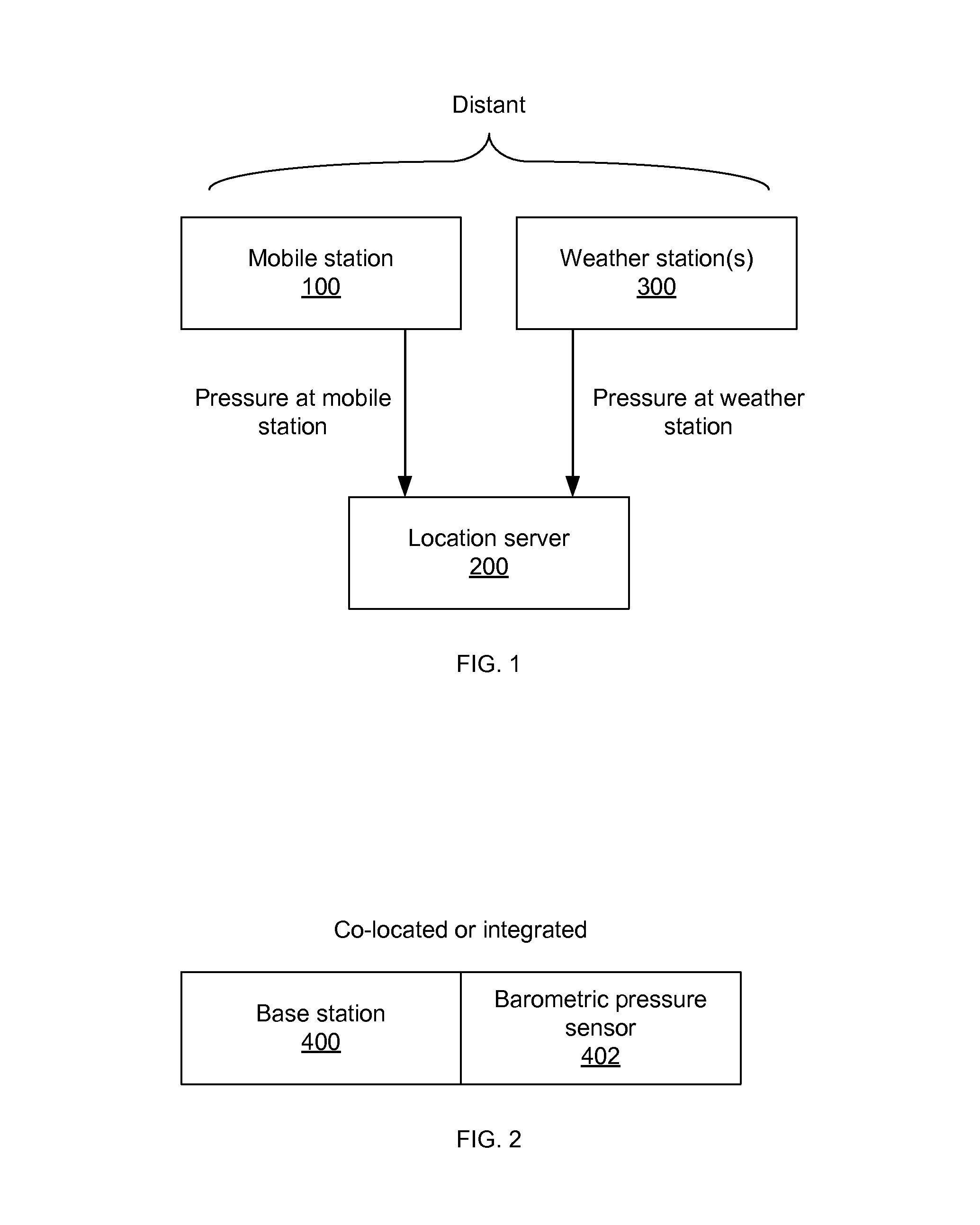 Access network node based barometric reference pressure network