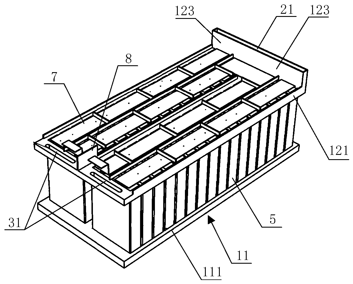 Battery box with fire-fighting structure and energy-storage battery cabinet