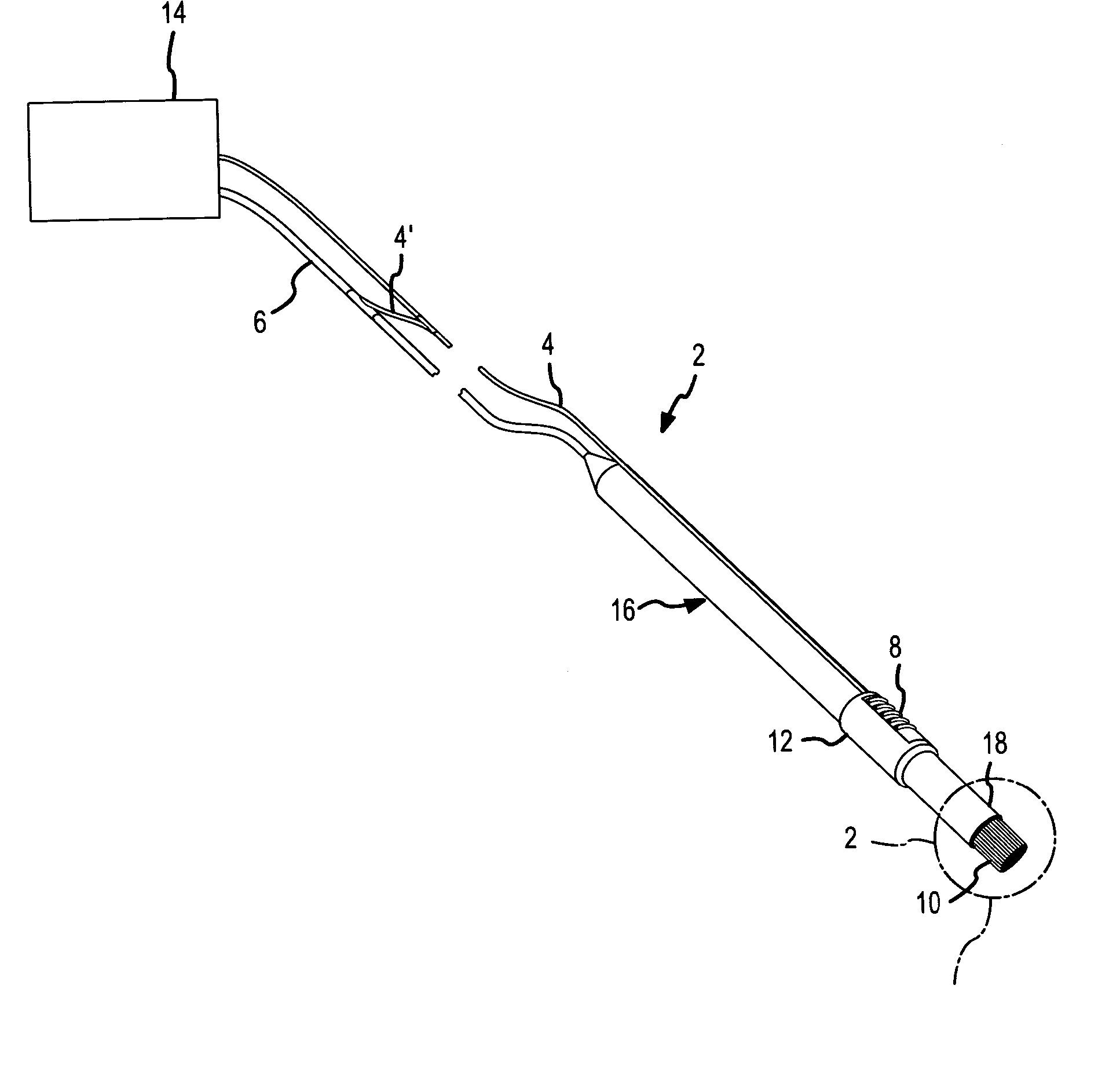 Surgical device with brush electrode and methods for electrosurgical treatment