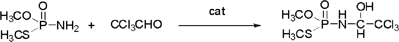 Chemical composite method for O, S-dimethyl-2, 2, 2-trichlorine-1-hydroxy ethyl amido phosphoric acid