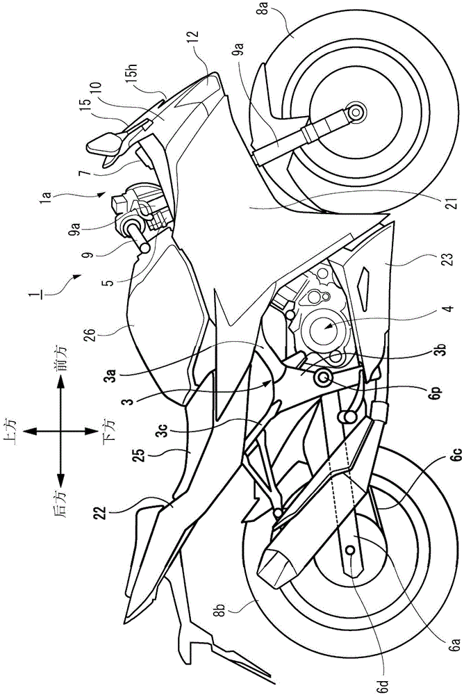 Front cover structure of automatic two wheel vehicle