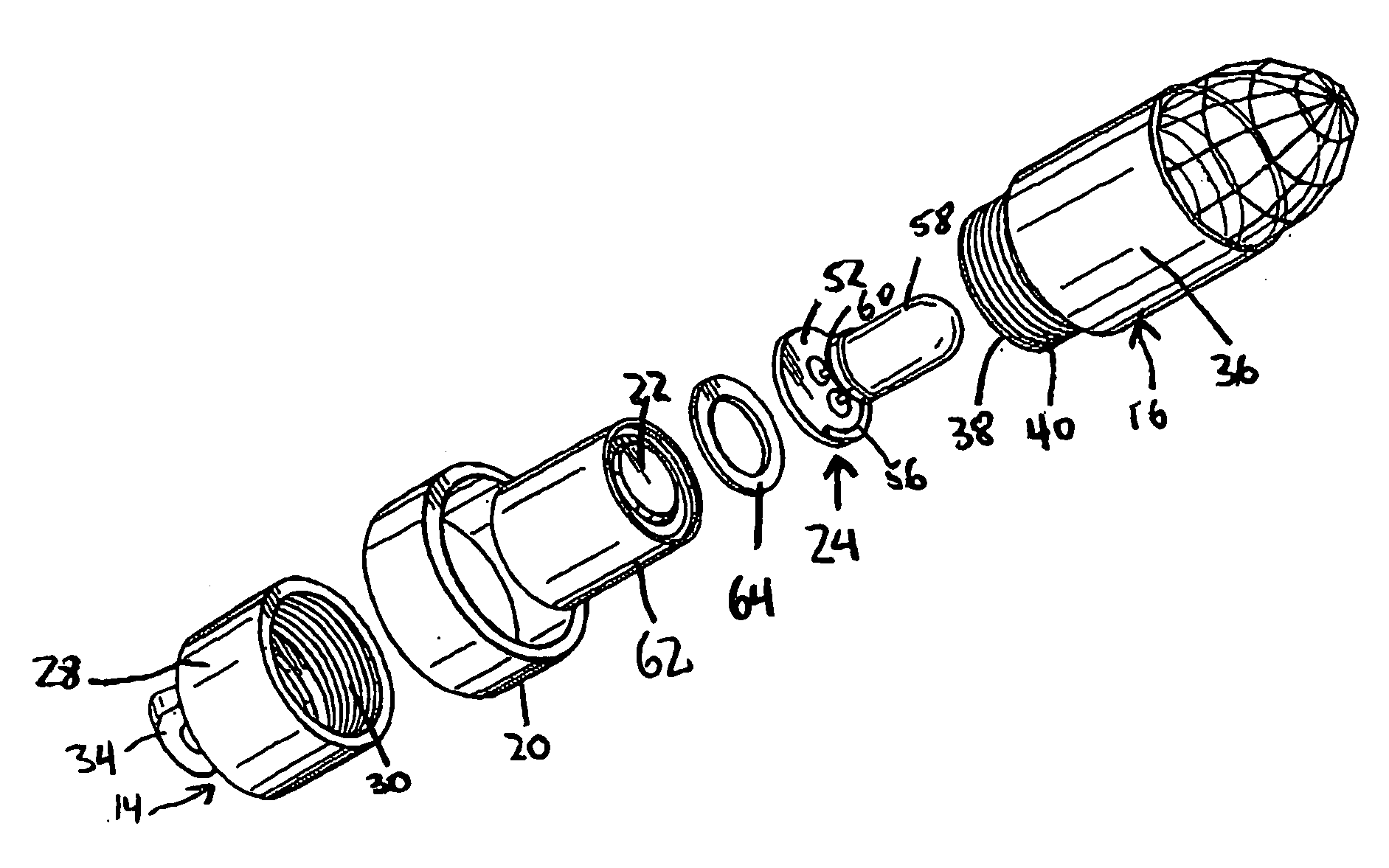 Waterproof, miniature light-emitting diode (LED) device