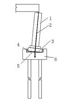 Base oscillating shock-isolation device for pile foundation bridge pier