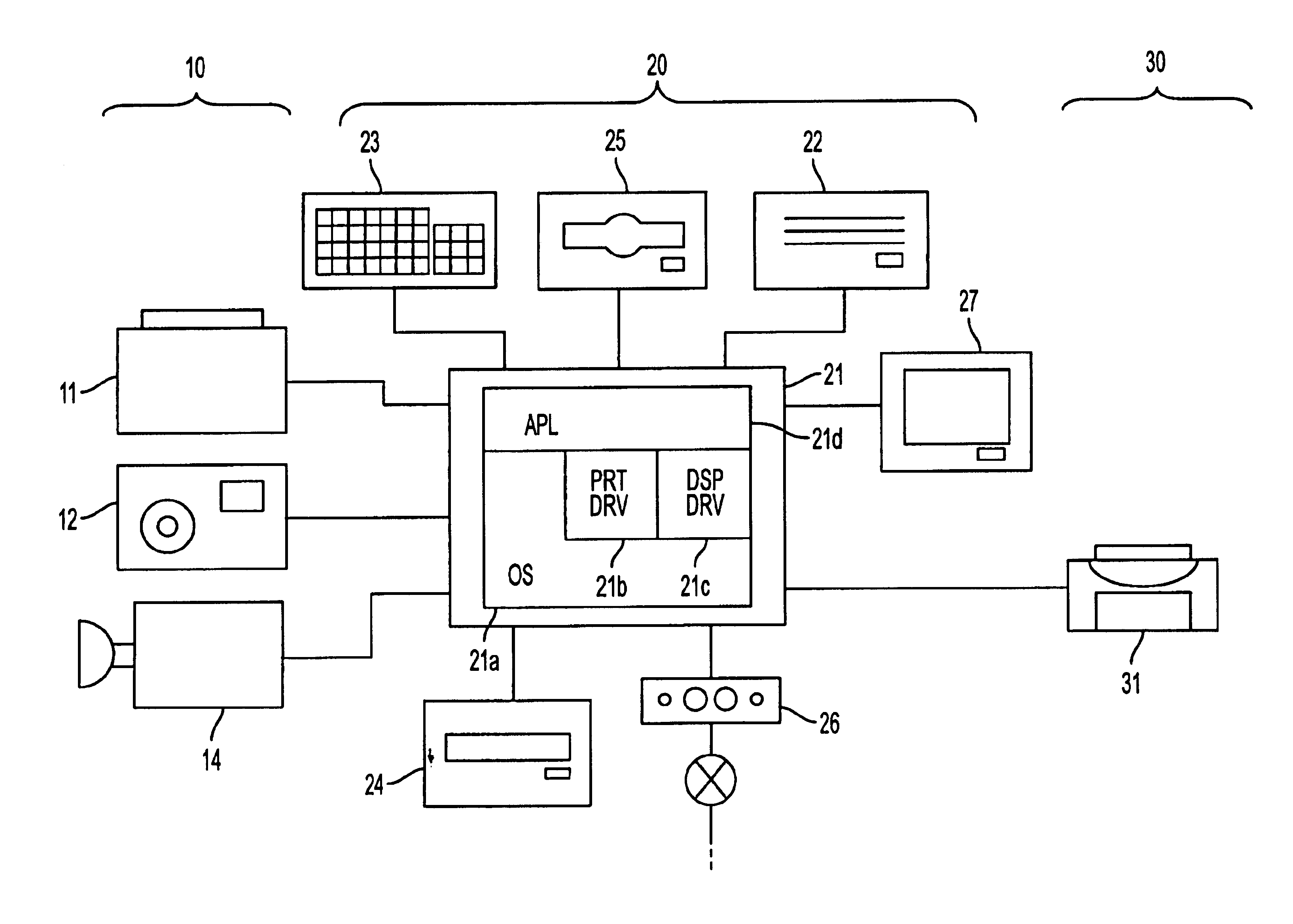 Print data adjusting system, print data adjusting method, and software storage medium containing print data adjusting program