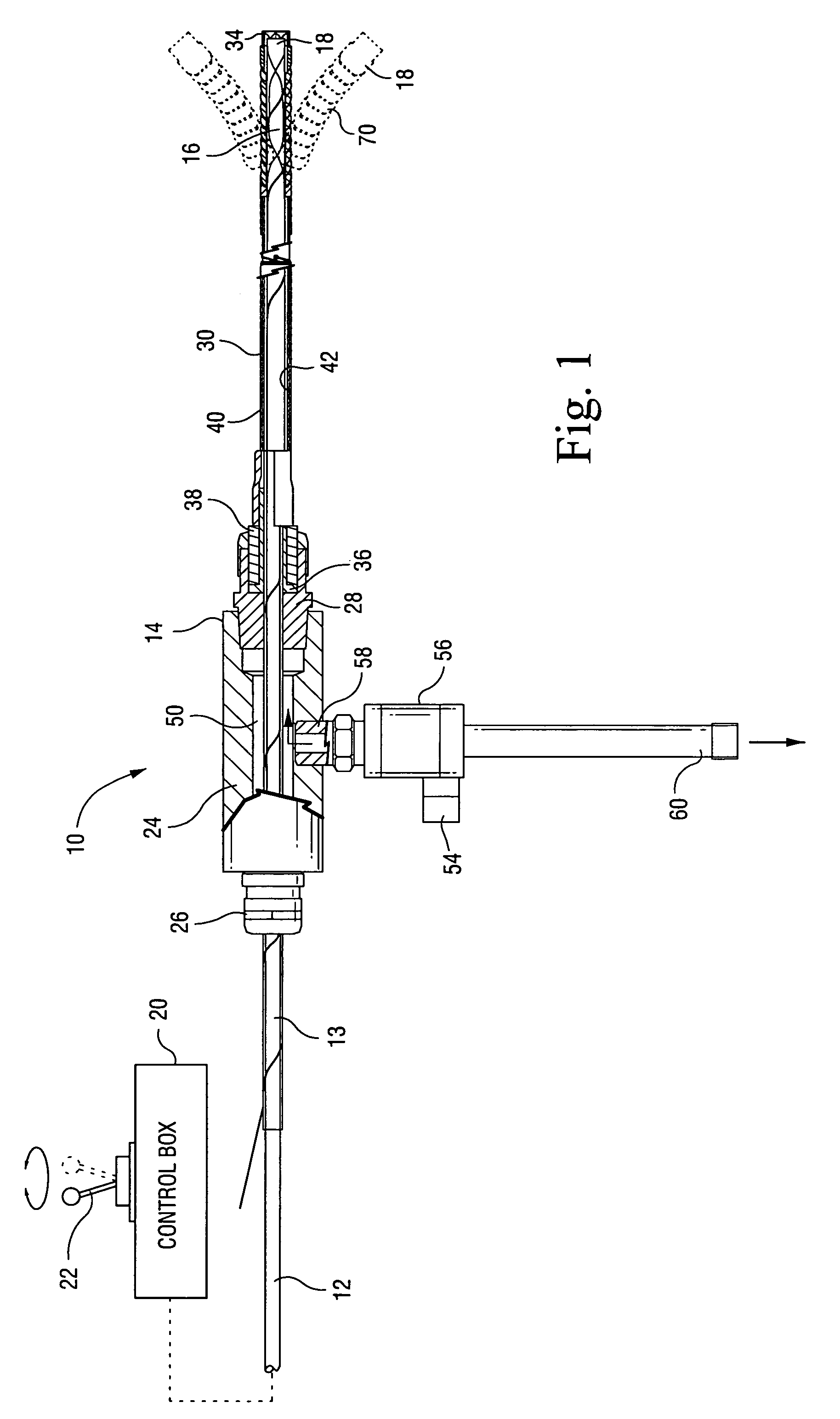 Flexible borescope assembly for inspecting internal turbine components at elevated temperatures