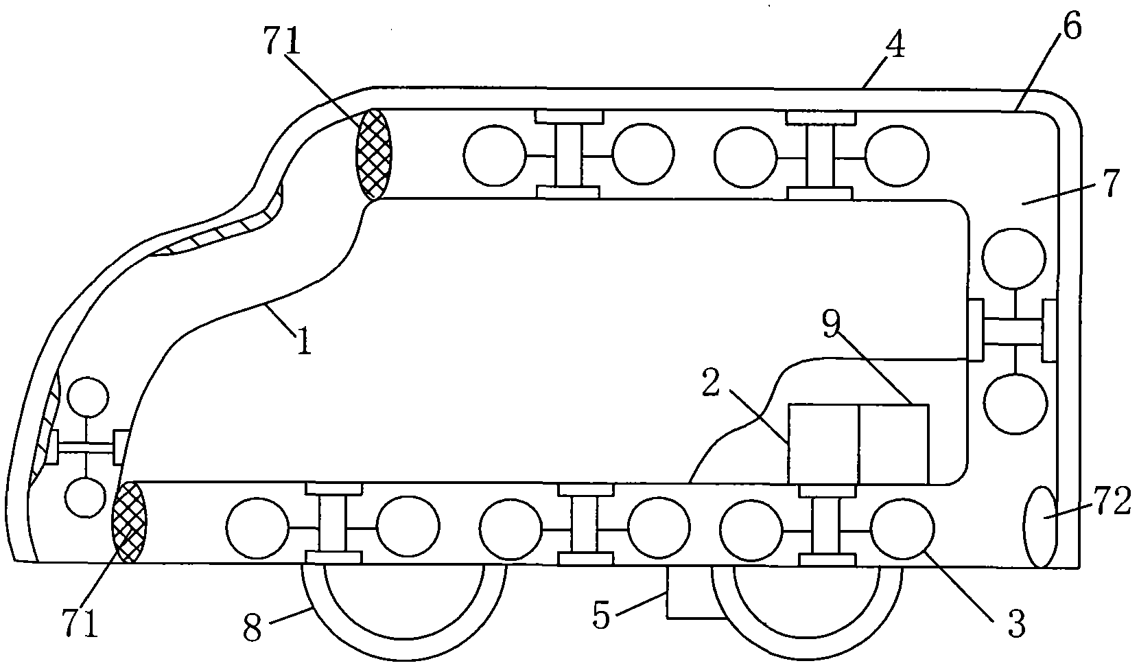 Renewable self-supporting type electric vehicle