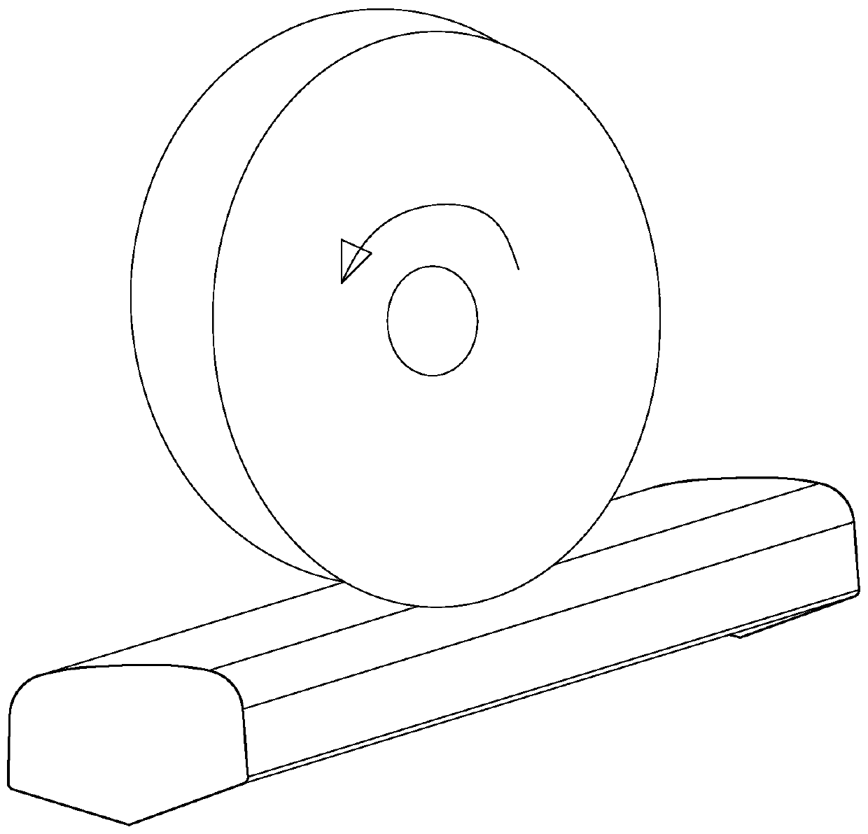 Flexible steel rail grinding device and steel rail grinding wagon