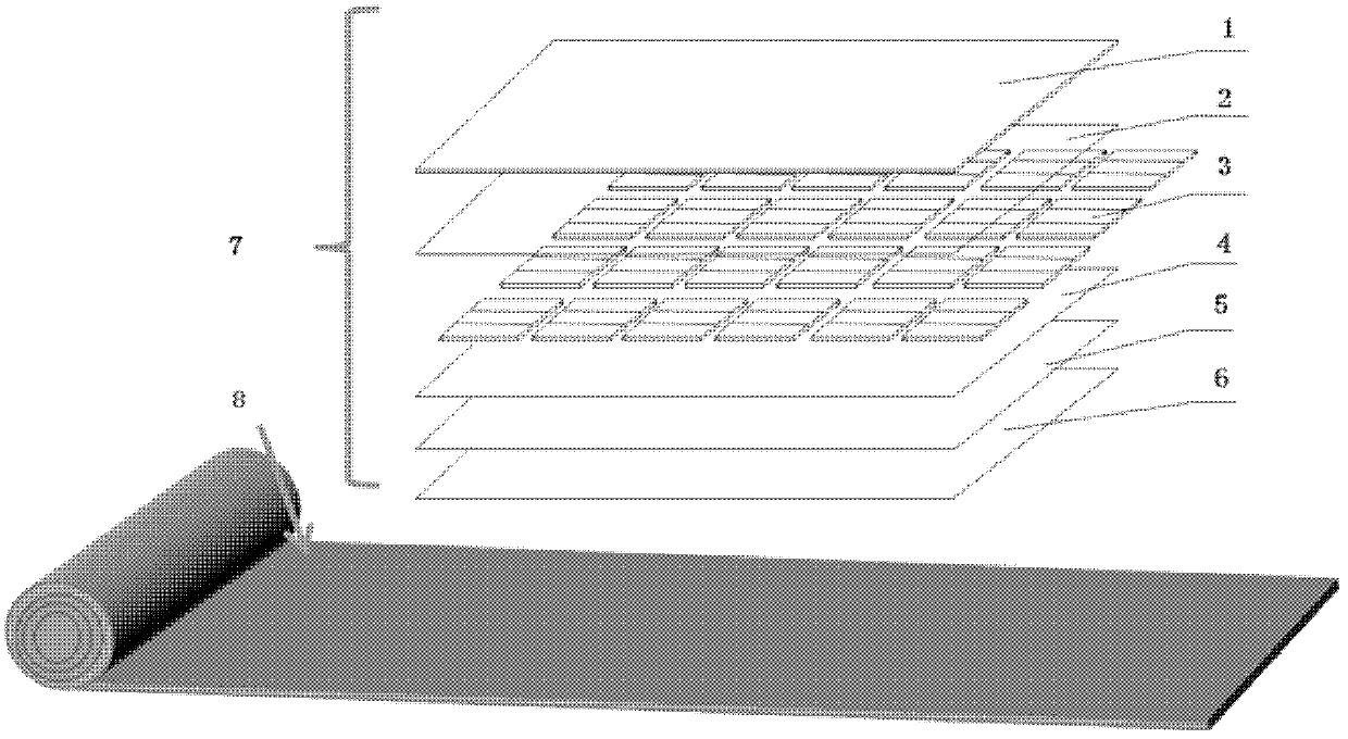 Waterproof integrated pressure-sensitive-adhesive modularized crystalline silicon solar power generation board system and preparation method thereof