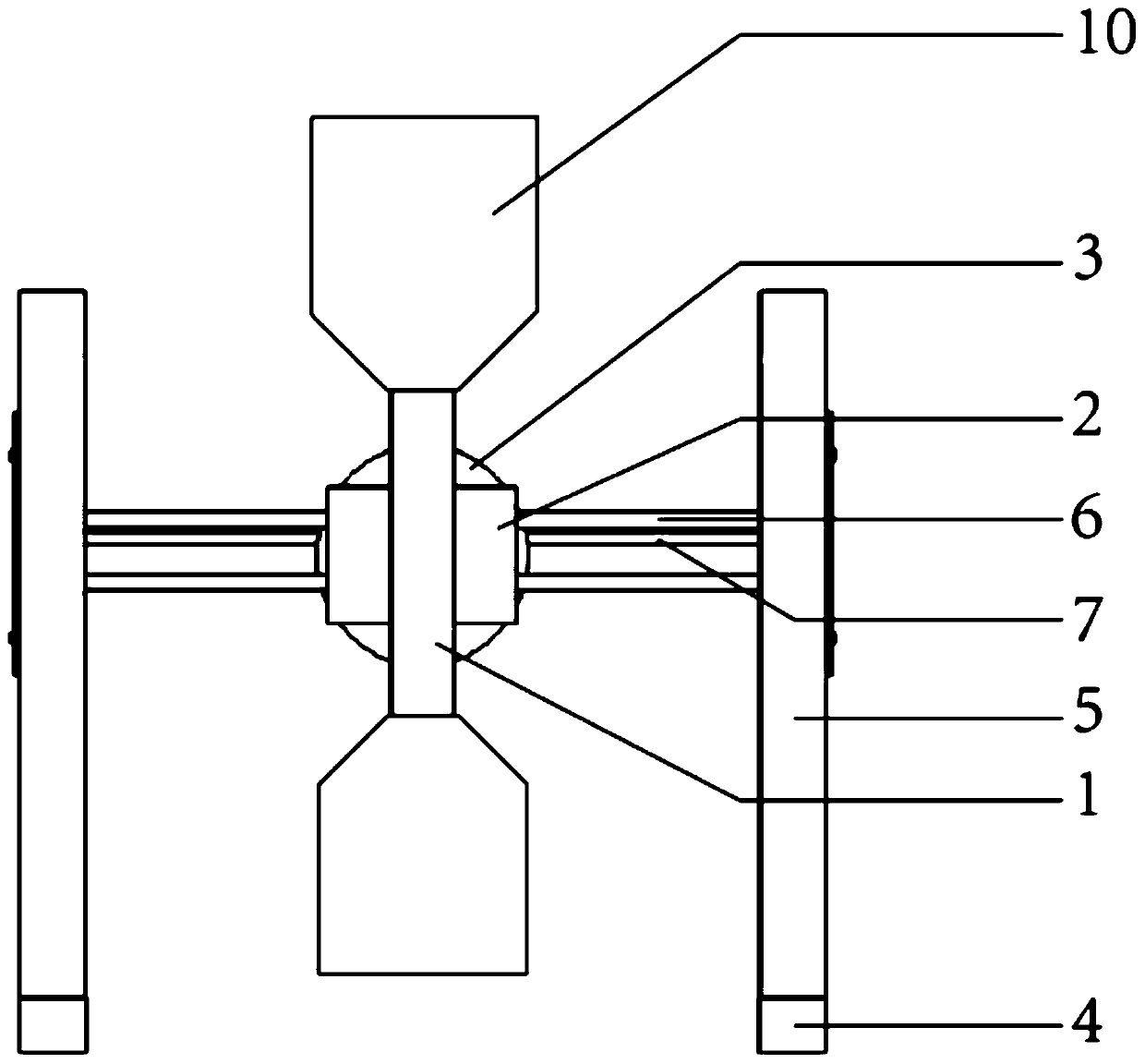 Unidirectional tensile high-temperature mechanical property test system and method for sheet material