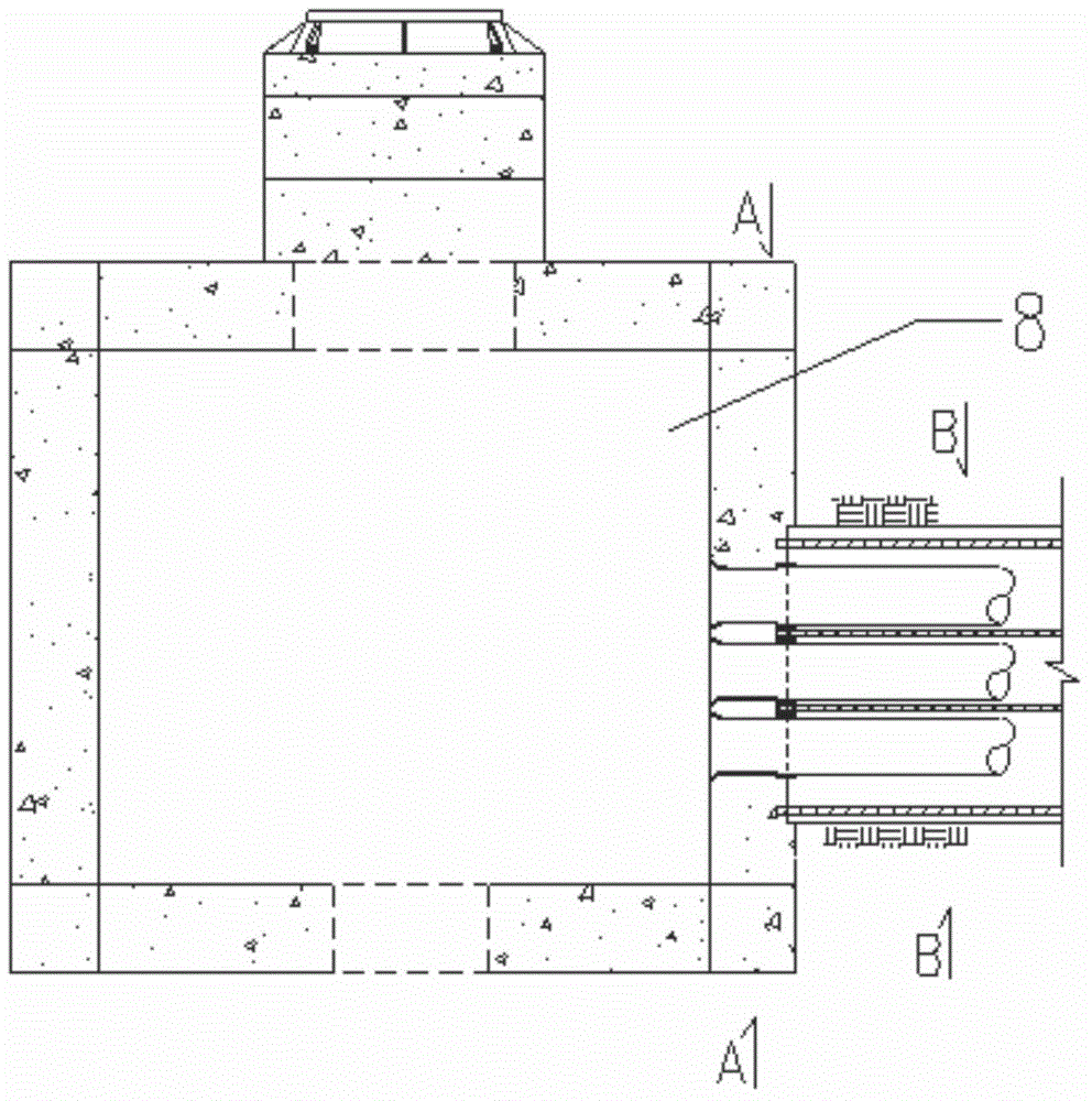 Connection structure and construction method of prefabricated cable well and cable pipe cast-in-place structure