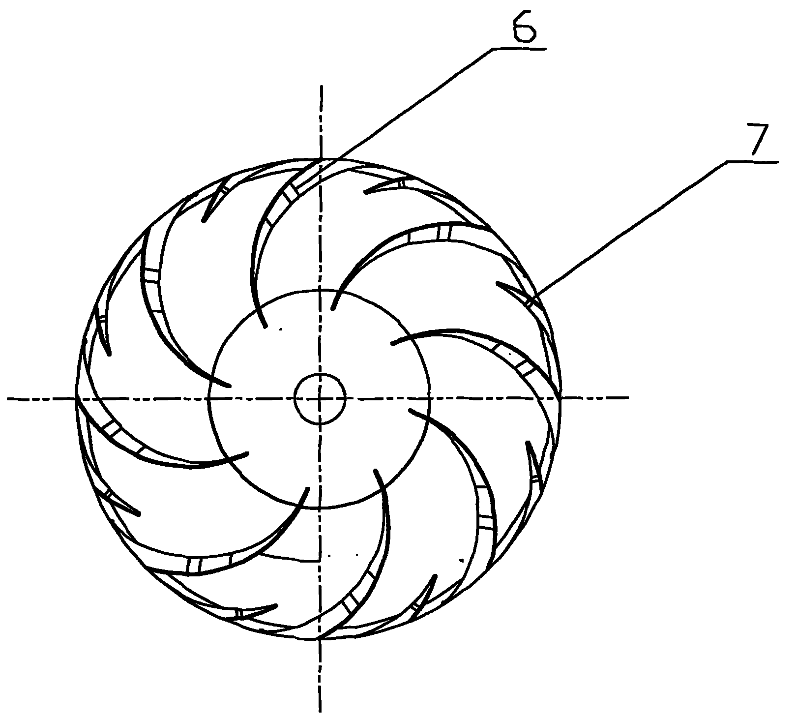 Vertical shaft-type double-turbine mixer