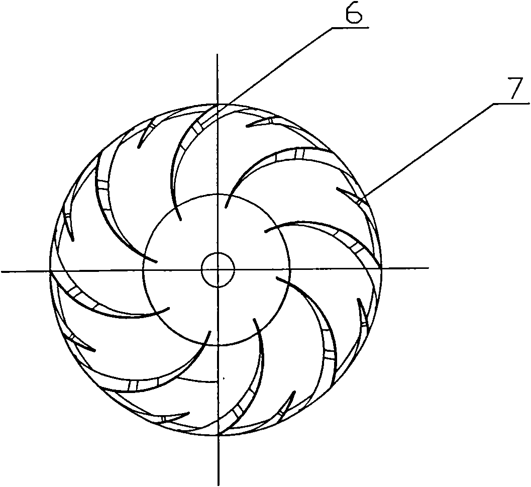 Vertical shaft-type double-turbine mixer