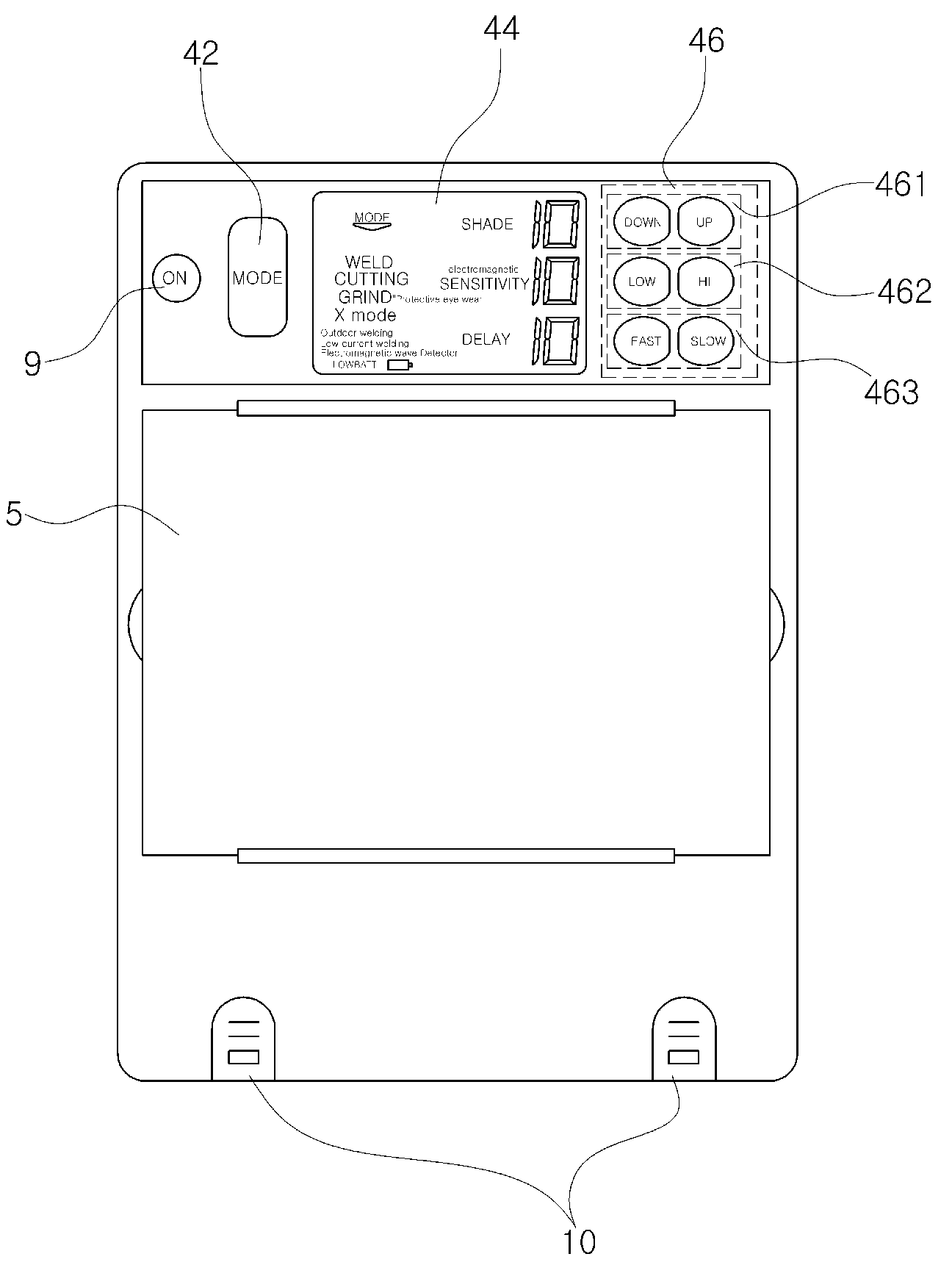 Dazzle prevention device having electro magnetic wave detection function and detection mode selection