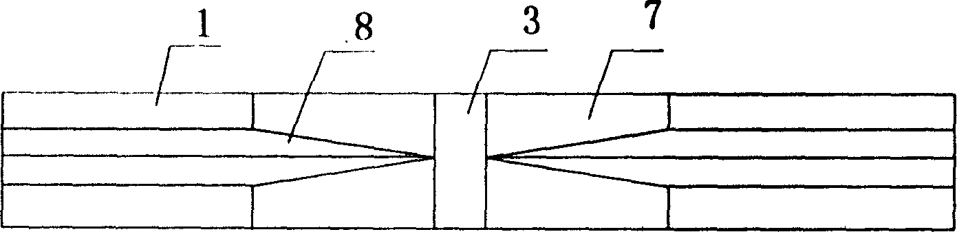 Double-bevel correspondent grafting tool and application thereof