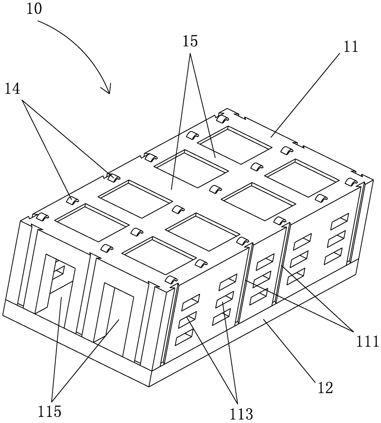 An electric core pole piece group fixing frame and a battery with the battery pole piece group fixing frame