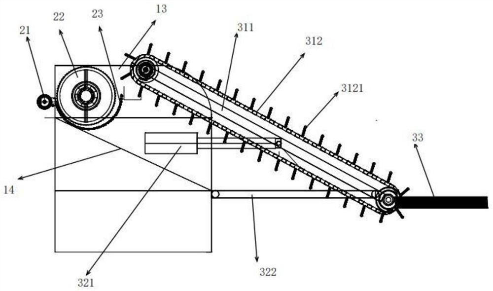 Enteromorpha salvage conveying, compression dewatering and automatic storage integrated equipment