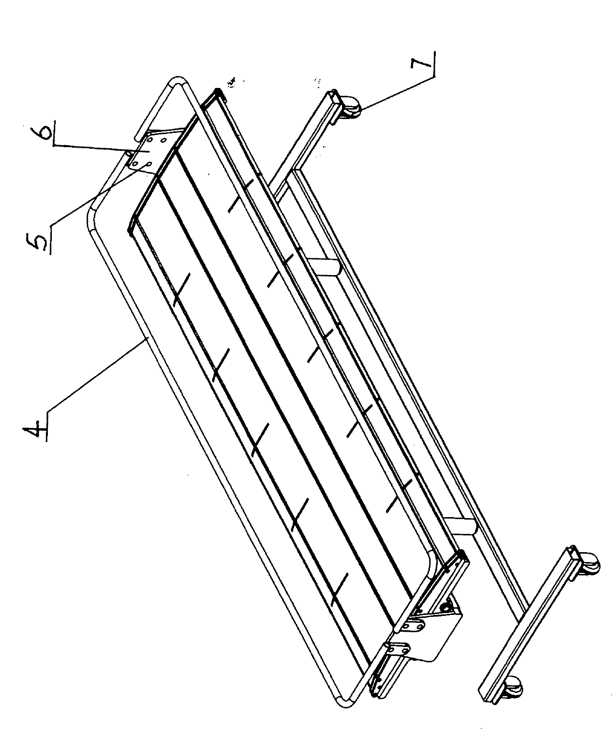 Rail type medical electric bed-moving device