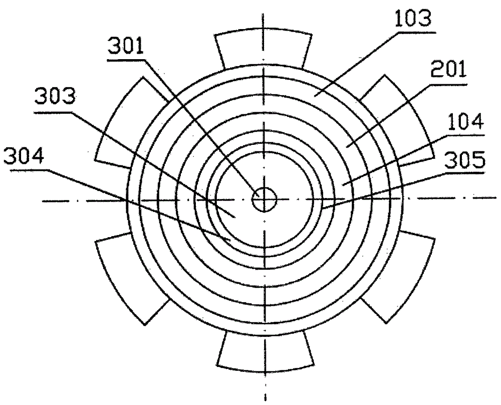 A double-wall drill pipe reverse circulation drilling fixed guide impeller type swirl jet pump drill bit