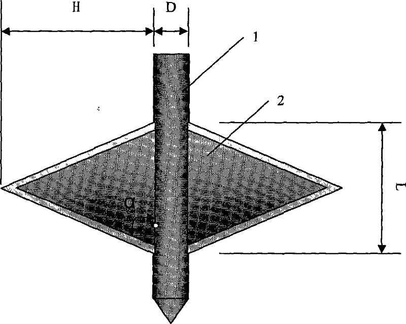 High polymer curtain grouting drilling tool and hole pattern construction method