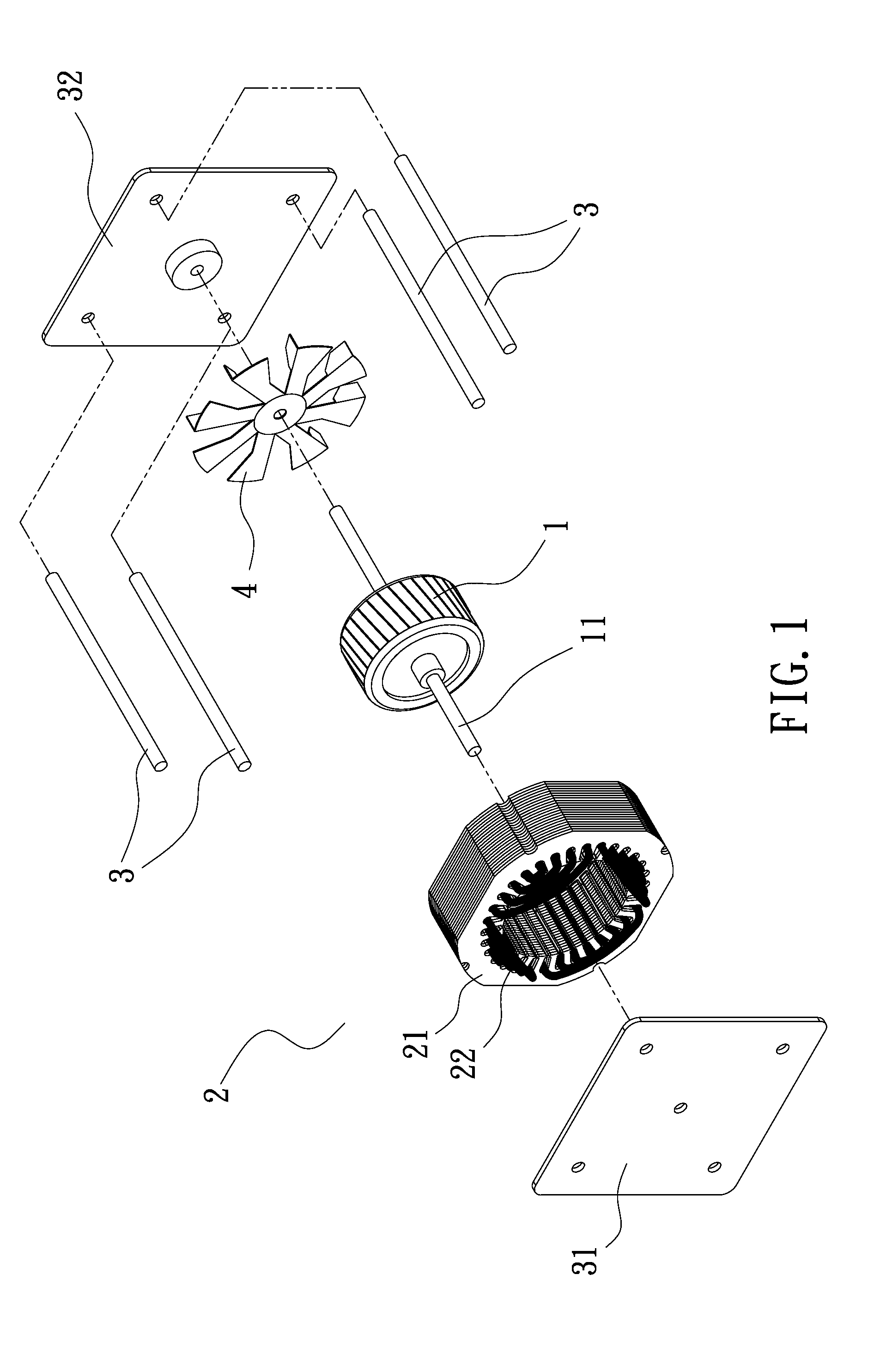 Ac low-voltage induction motor