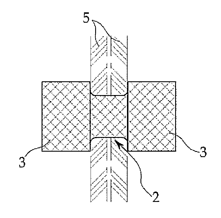 Stent for connecting adjacent tissues of organs