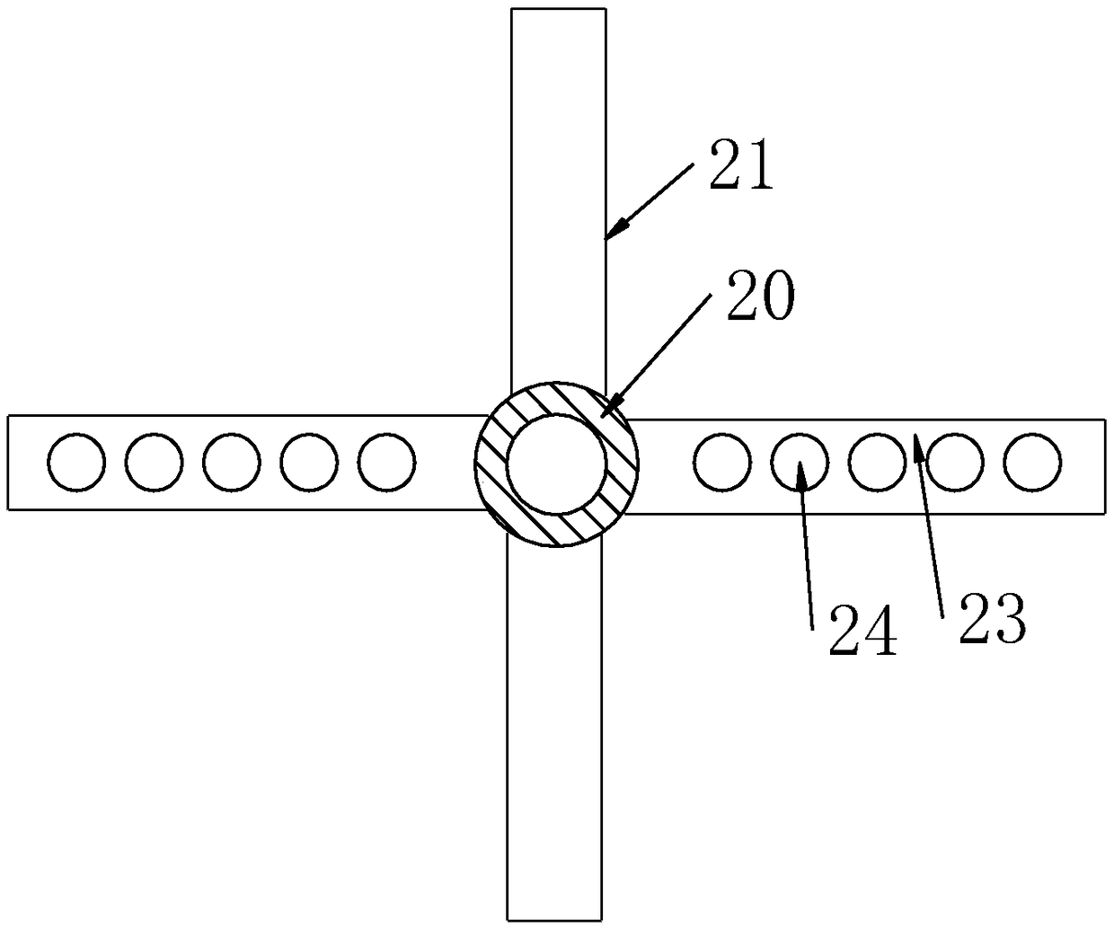 Mixing device of feed for laying hens in breeding industry