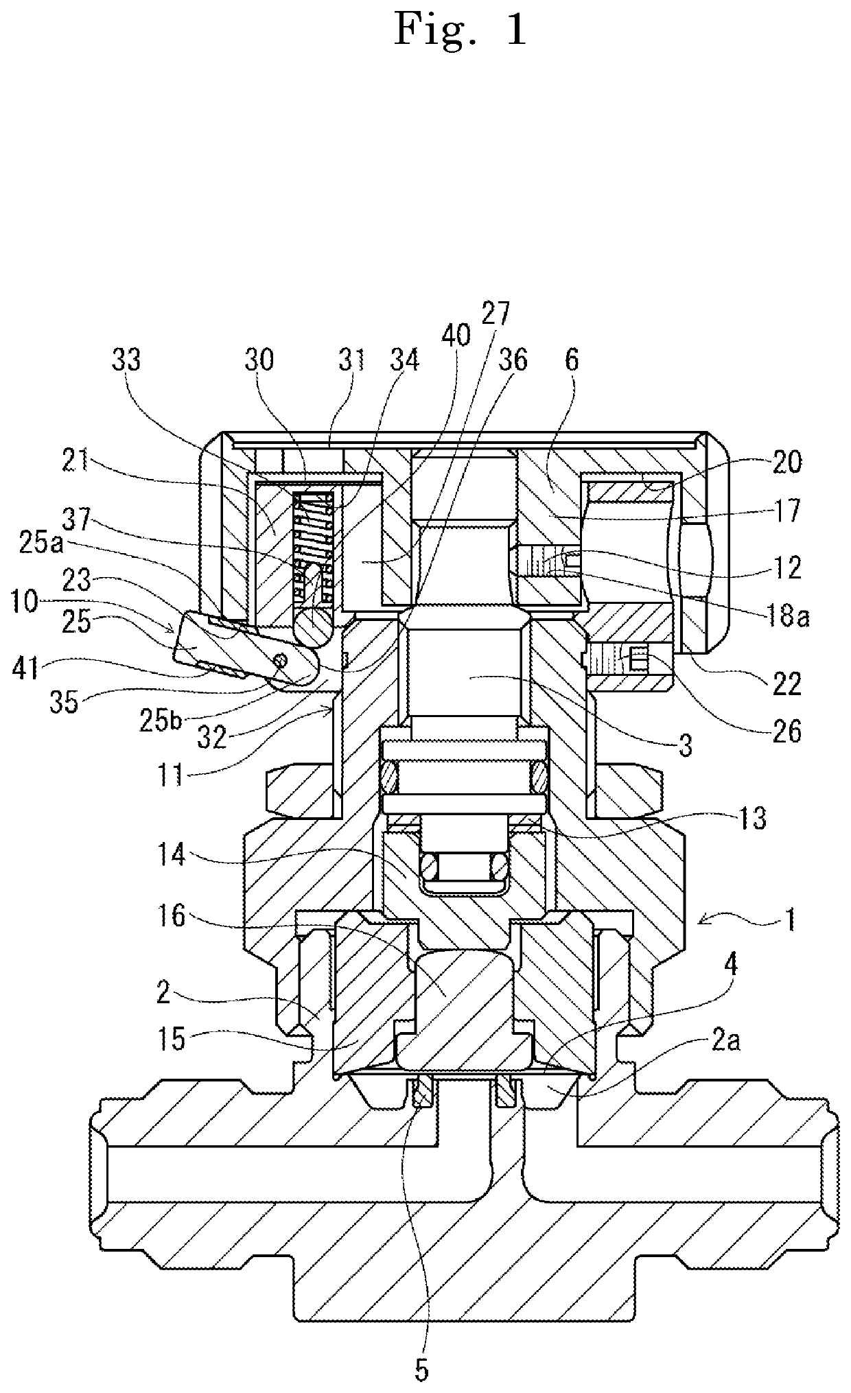 One-touch lock valve and raw material container