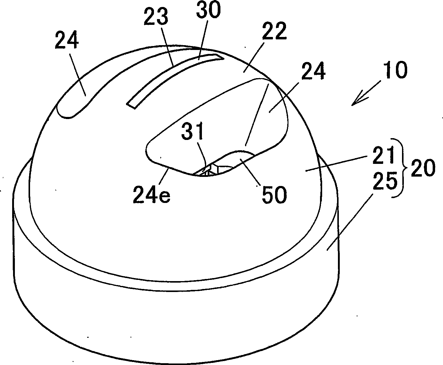 Extrusion die for metallic material