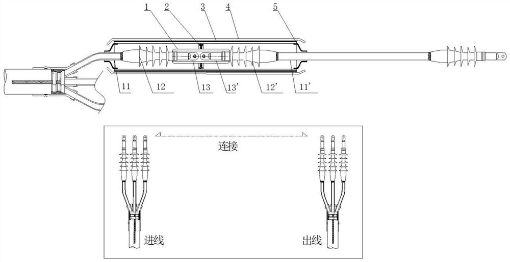 A cable terminal switching device and a method for quickly switching power supply