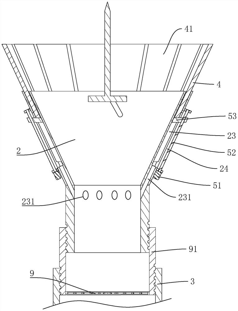 Efficient building rainwater recycling system