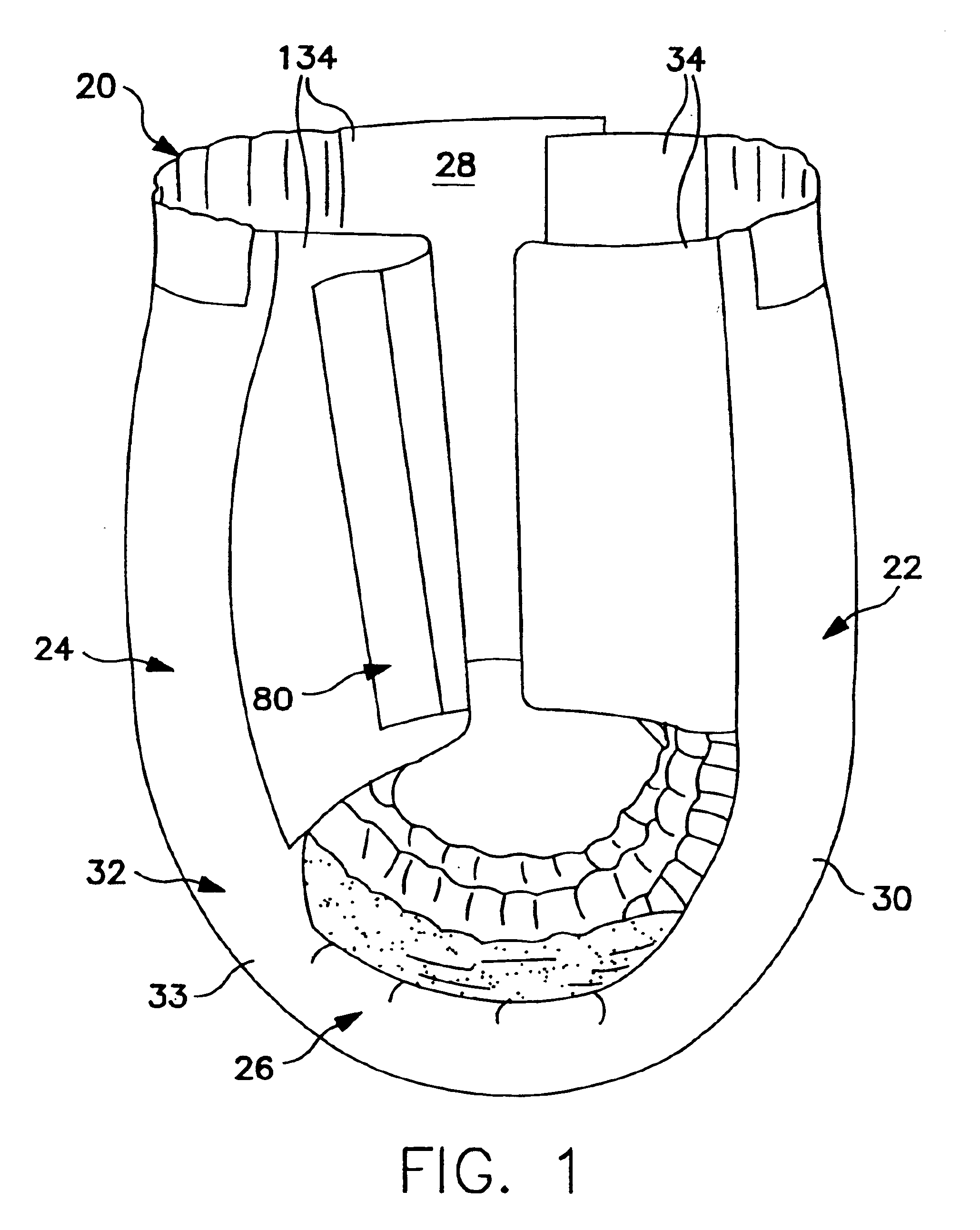 Swellable structure having a pleated cover material