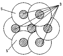 A twisted cable heat dissipation structure of a wind power generating set