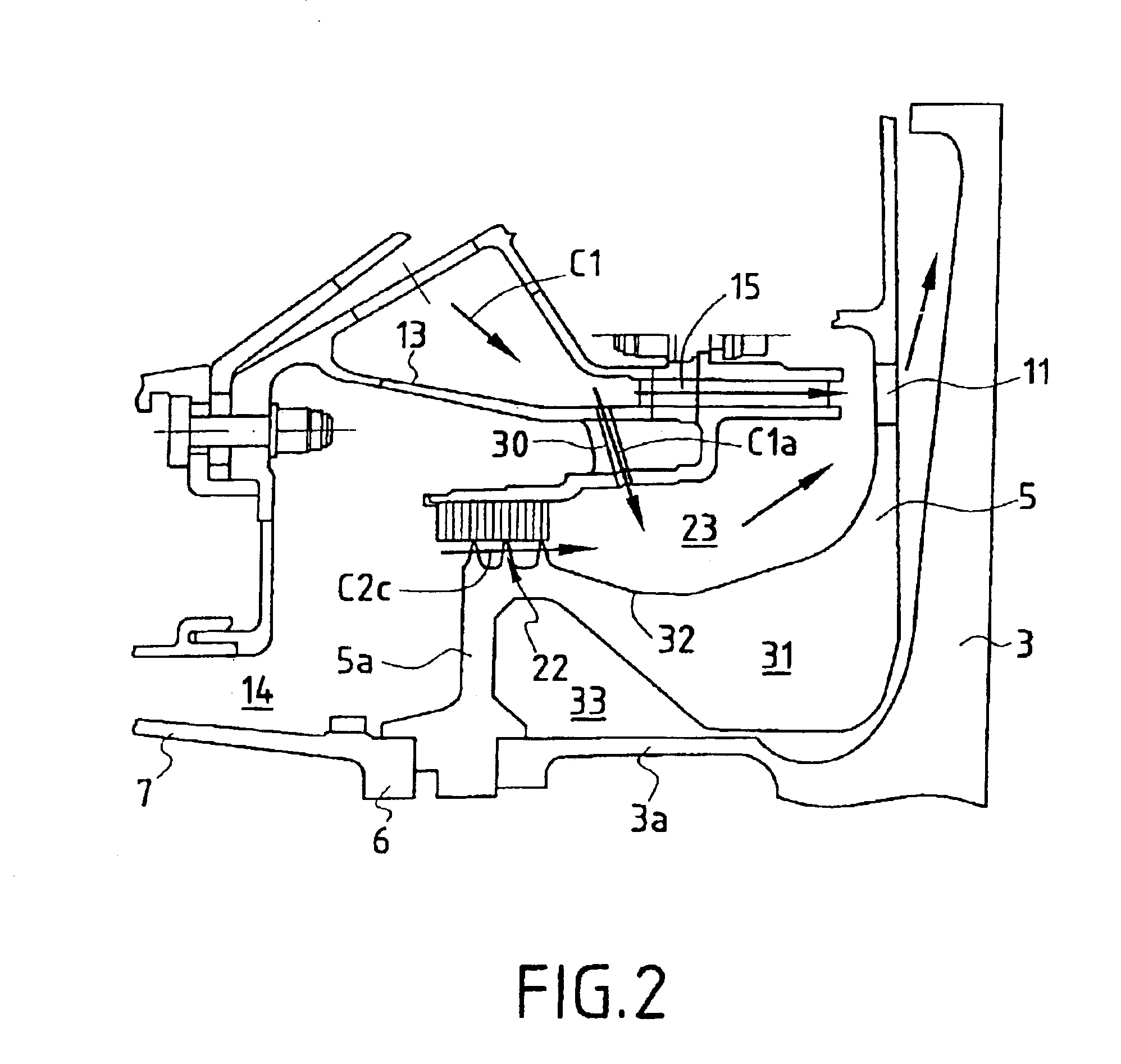 Cooling the upstream end plate of a high pressure turbine by means of a system of dual injectors at the end of the combustion chamber