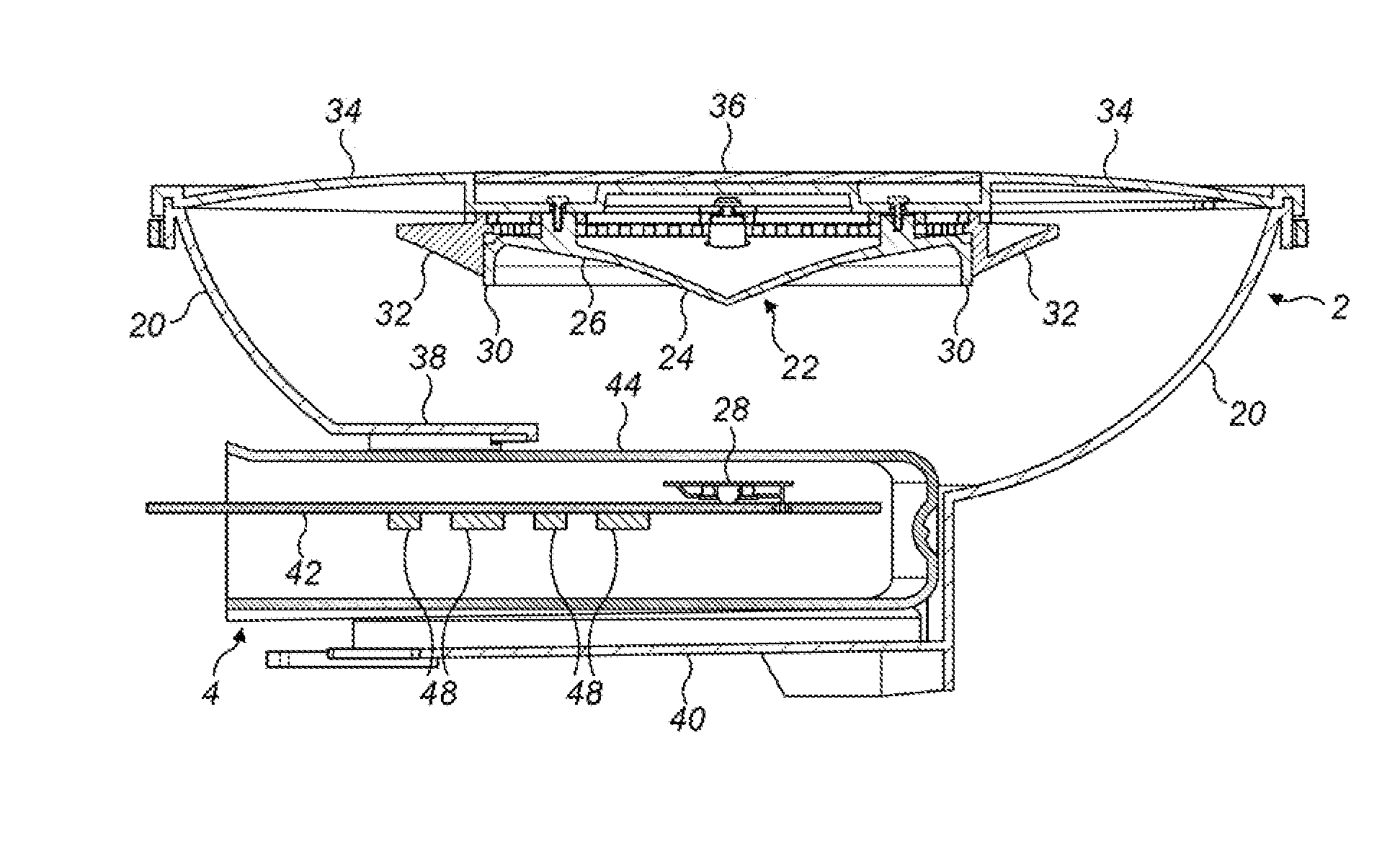 Reflector arrangement for attachment to a wireless communications terminal