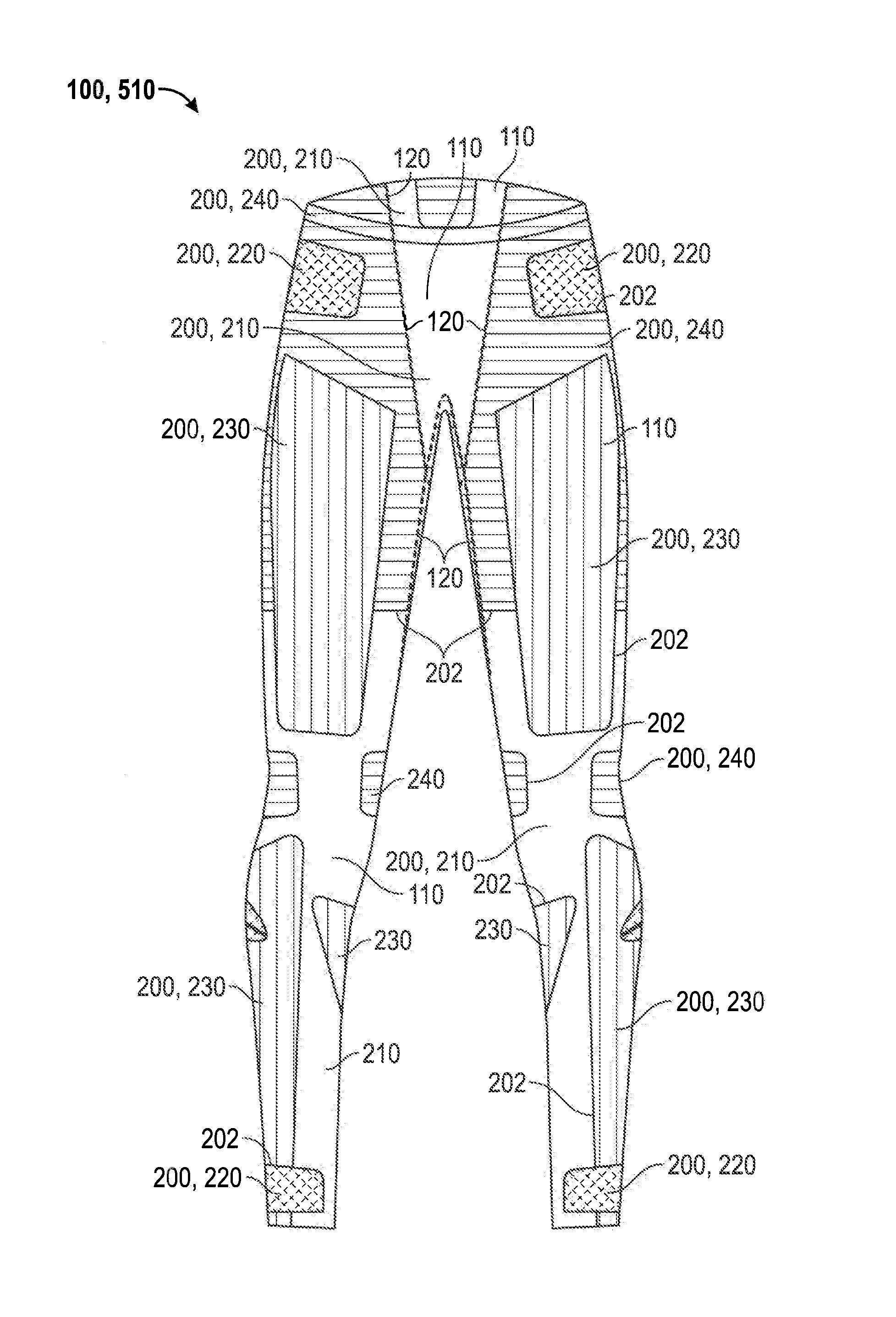 Knitted Athletic Performance Garment