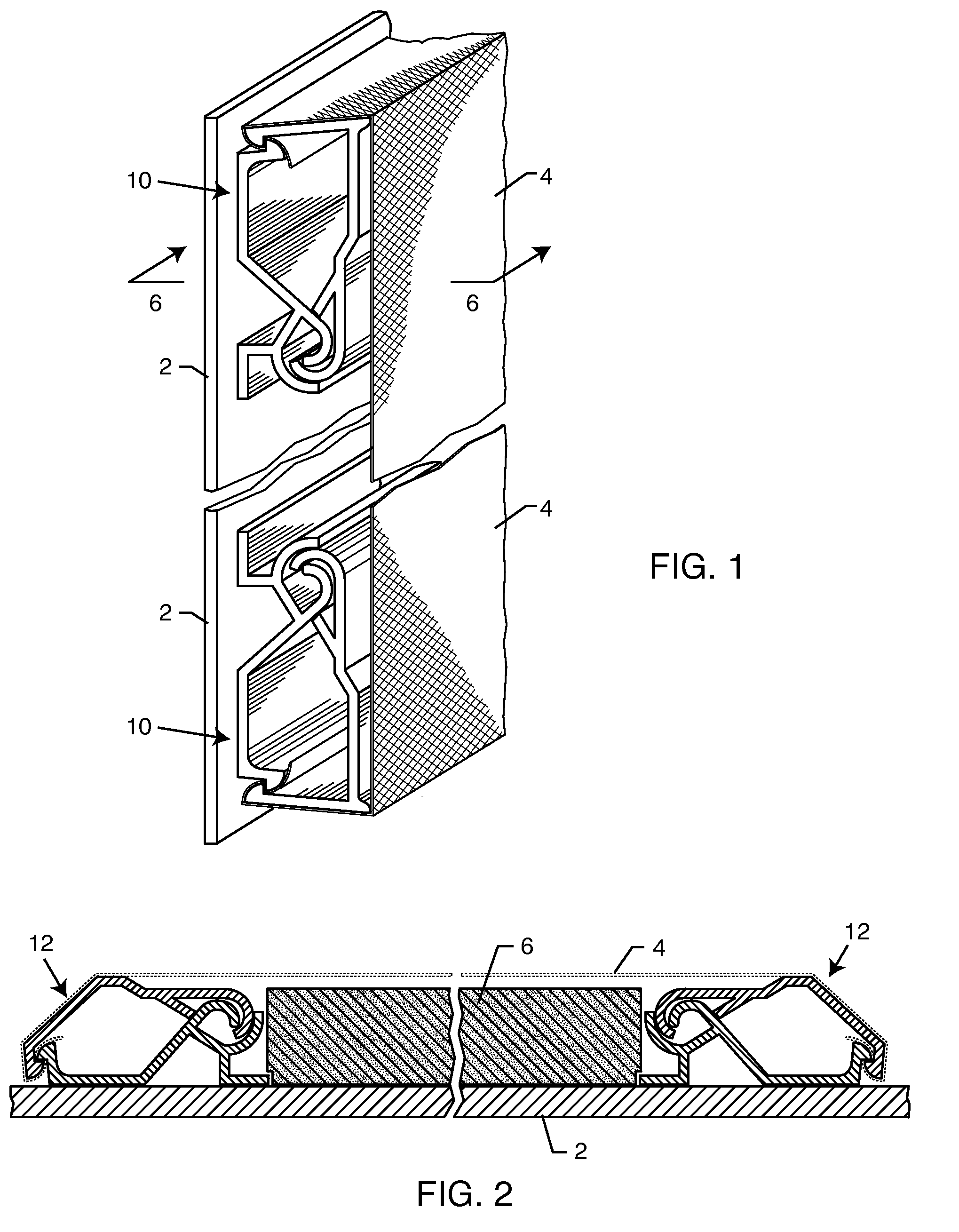 Track assembly for supporting fabrics