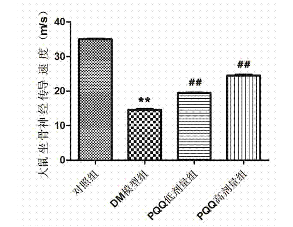 Application of pyrroloquinoline quinone (PQQ) in treatment and/or improvement of diabetic foot