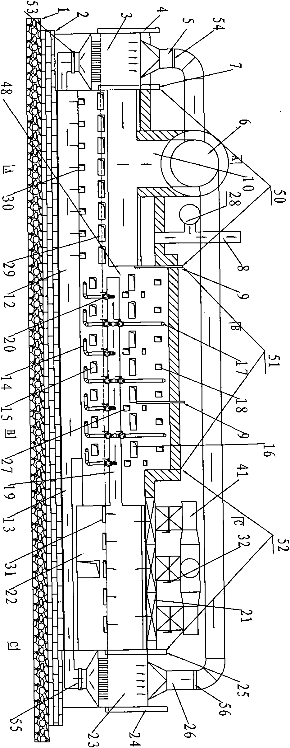 Movable slide bed tunnel type coke oven and use method thereof