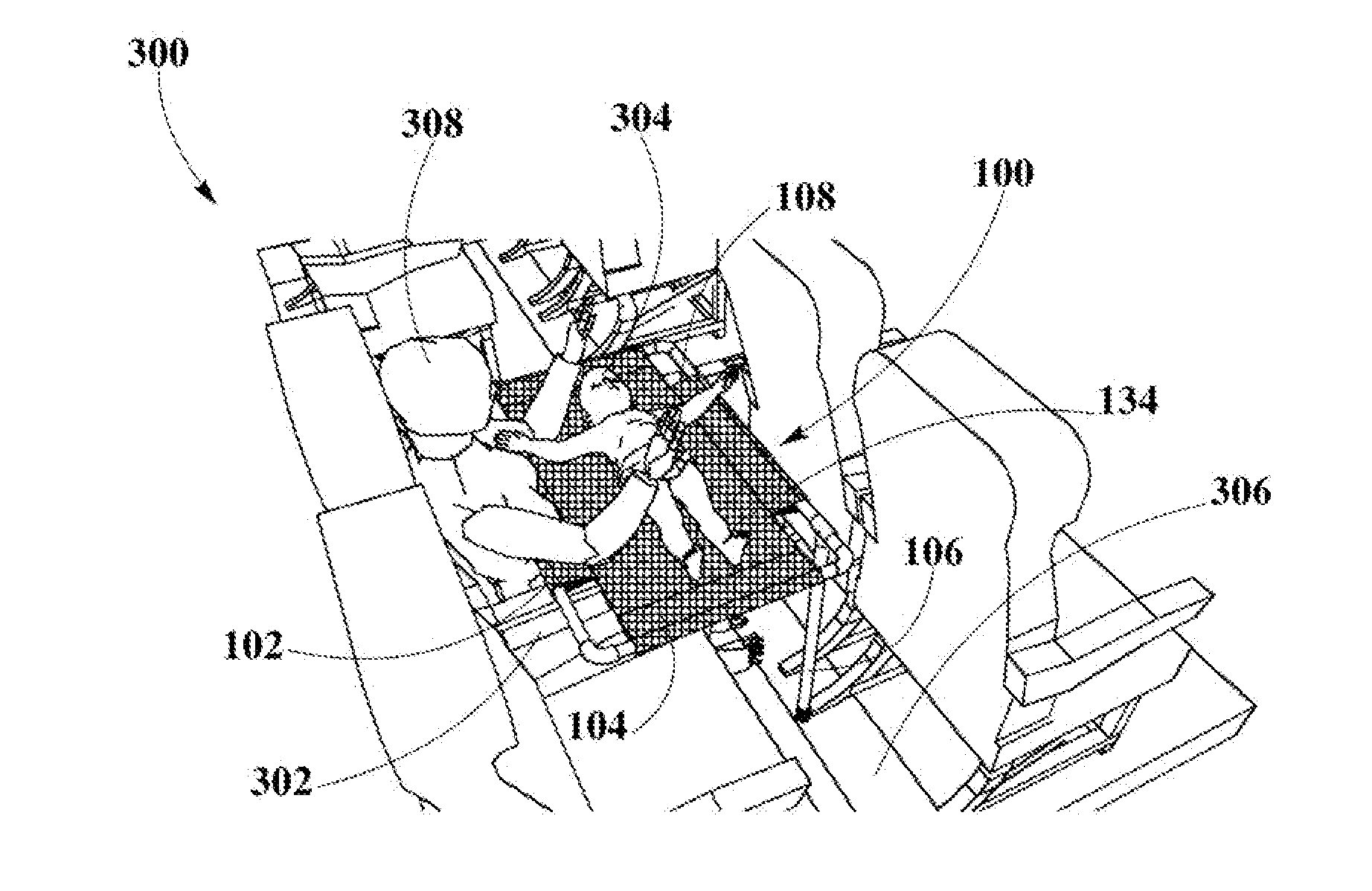 Portable Cot Apparatus for Hands and Legs Free Inflight Sleeping