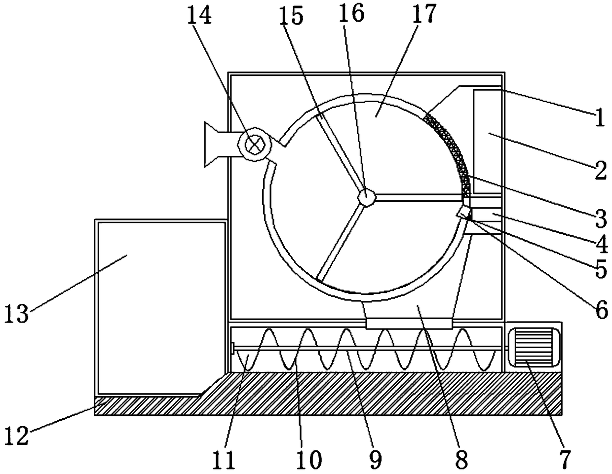 Filtering dust collector for environmental protection