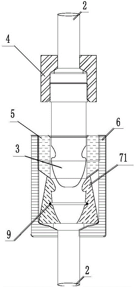 Rebar connector for butt joint of prefabricated concrete members and butt joint method