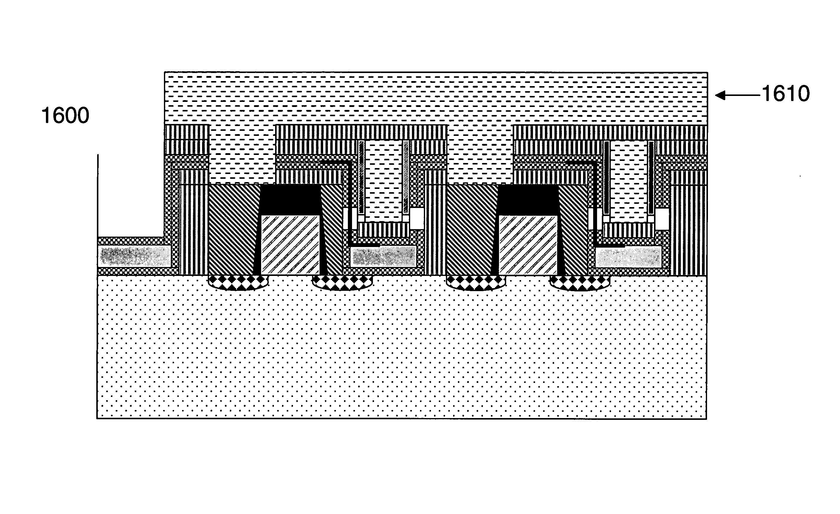 Process for making byte erasable devices having elements made with nanotubes