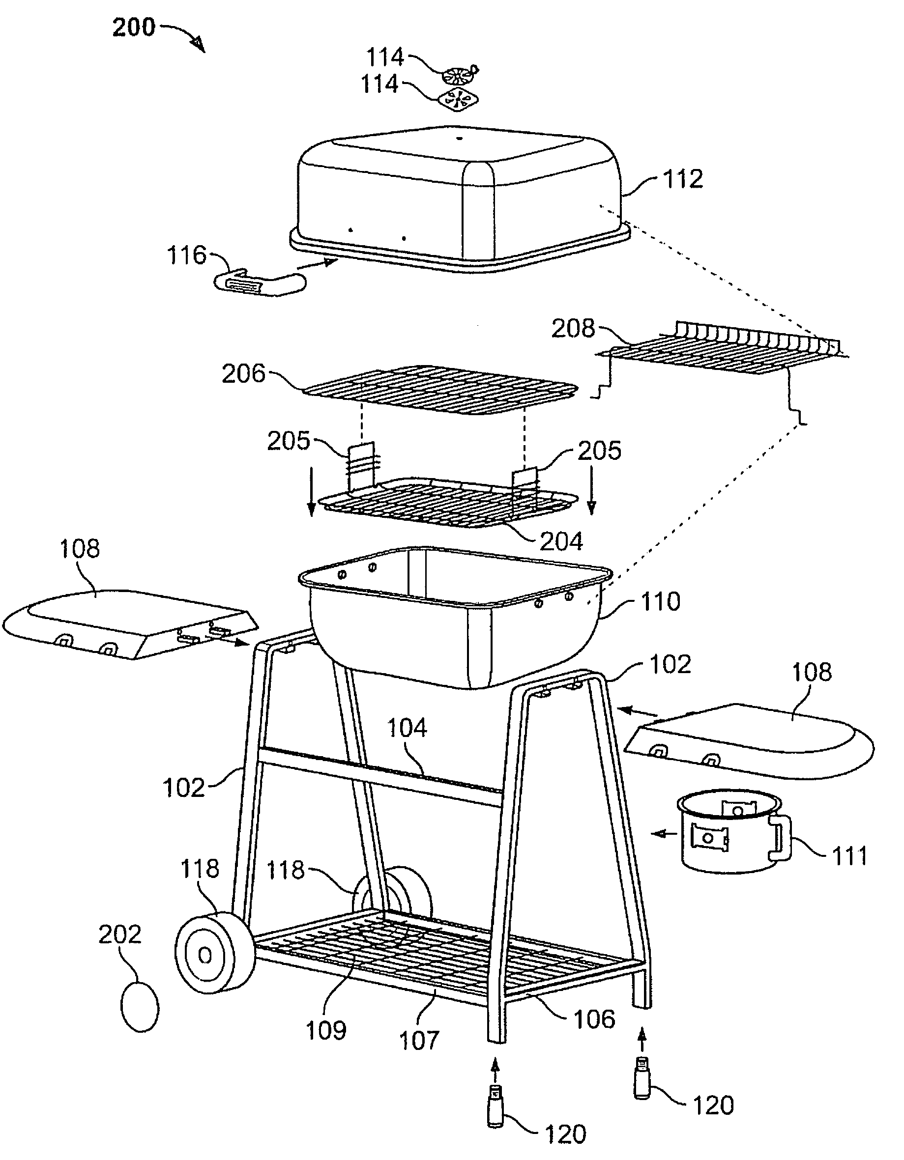 Quick assembly grill