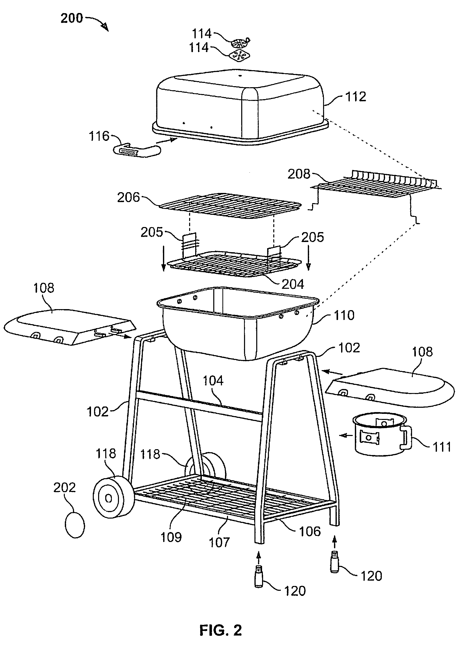 Quick assembly grill