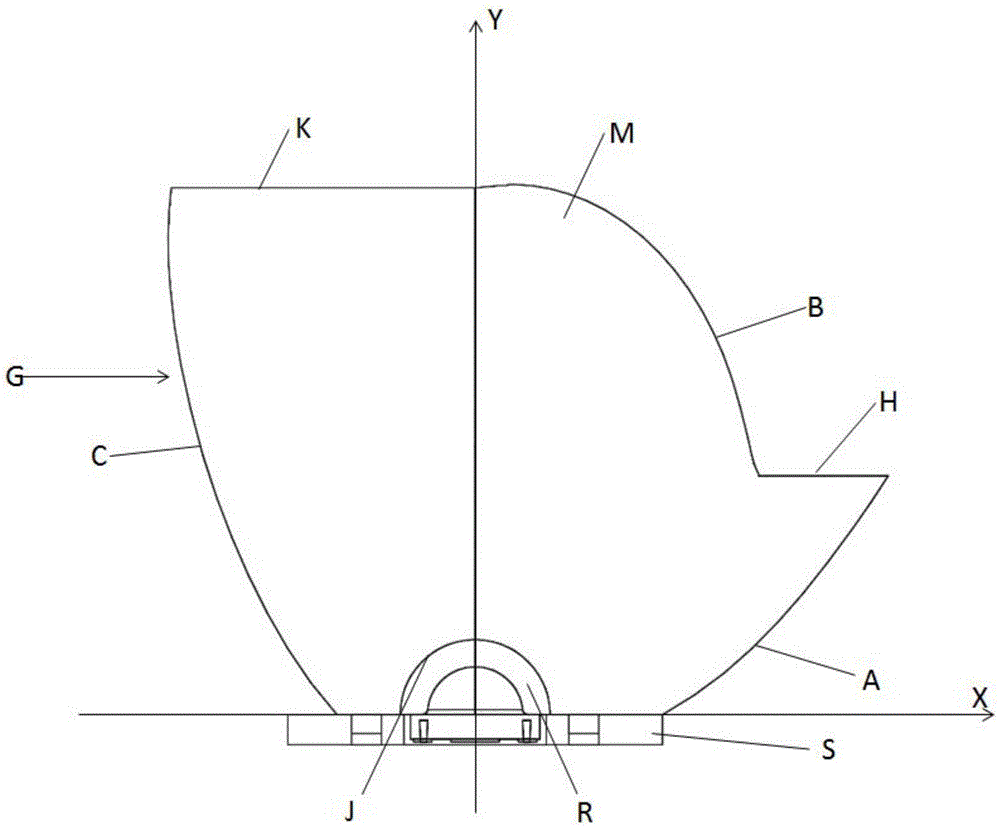 Wall washing lamp lens, light-emitting module provided with wall washing lamp lens and wall washing lamp