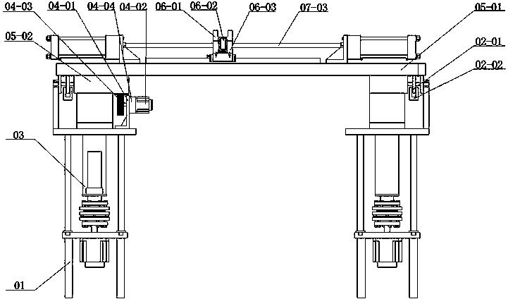 Stretching-compression combined type flexible three-dimensional section material stretch-bend forming process and device