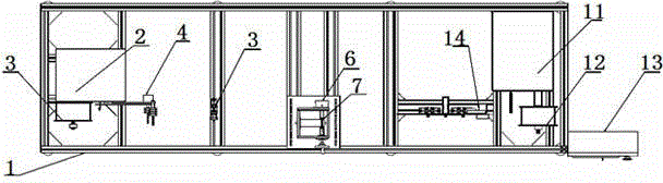 Ground testing device for unfolding control mechanism of space tied rope system