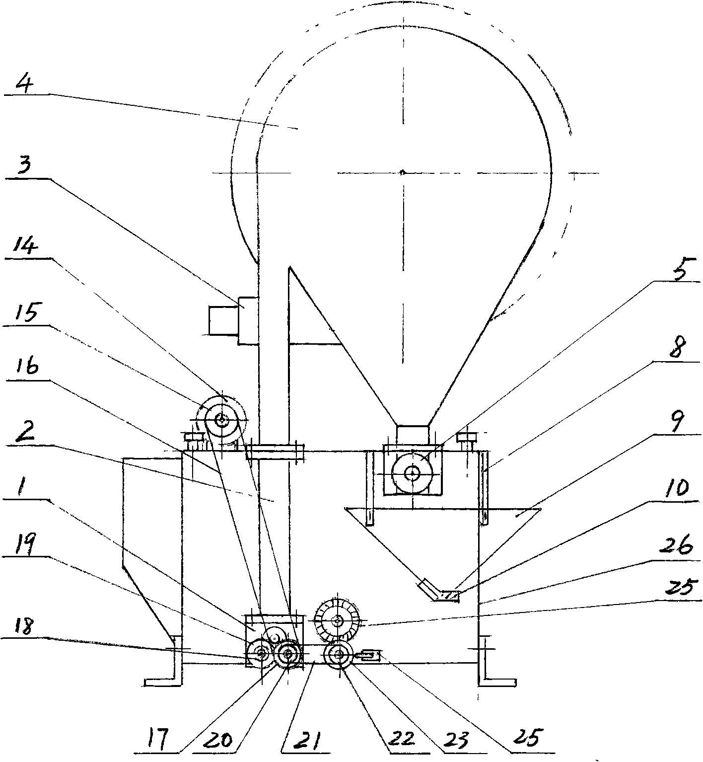 Cloth stamping powder-dusting device