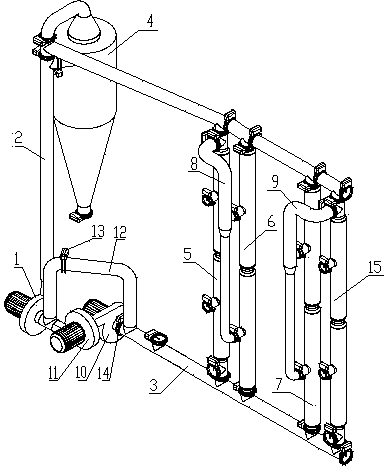 Multifunctional powder material processing equipment and processing method for pollen pini