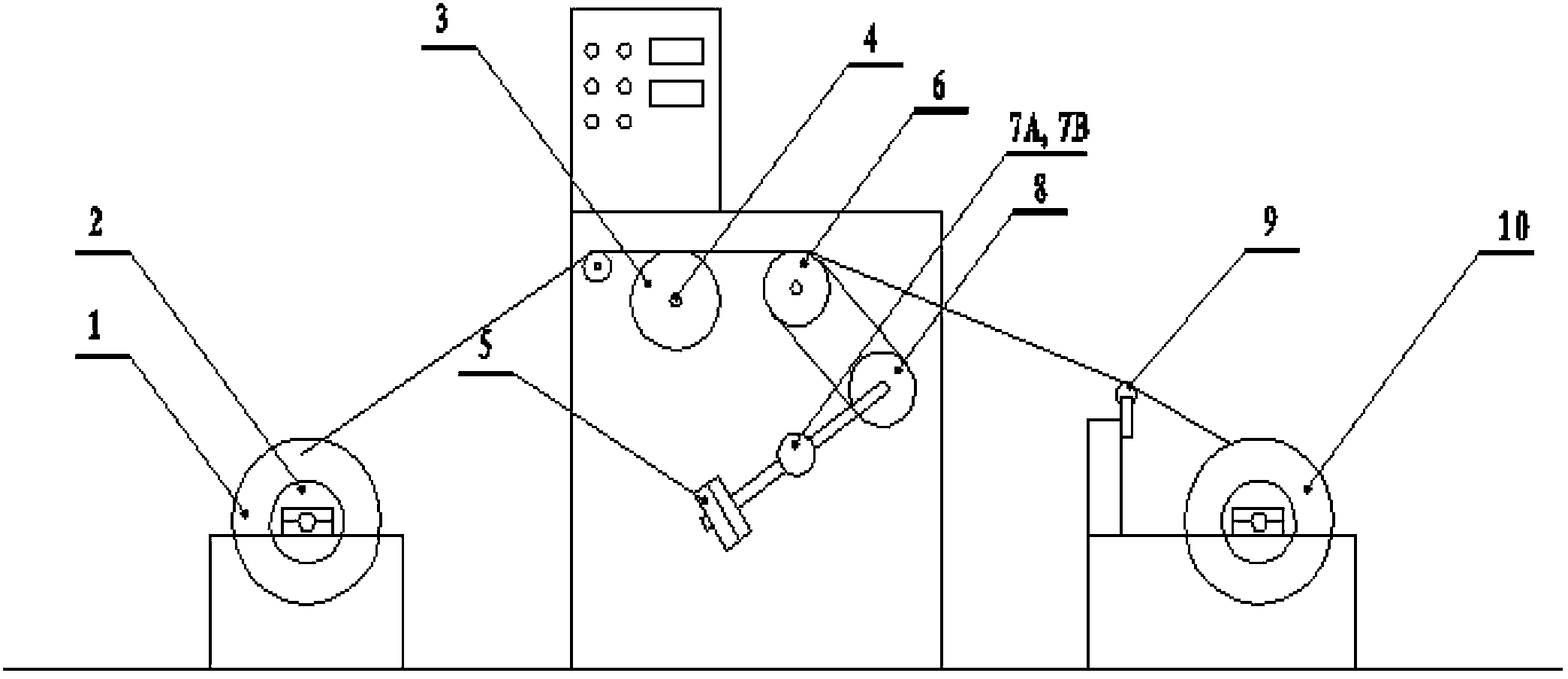 Low-carbon wire constant tension rewinding shaft device